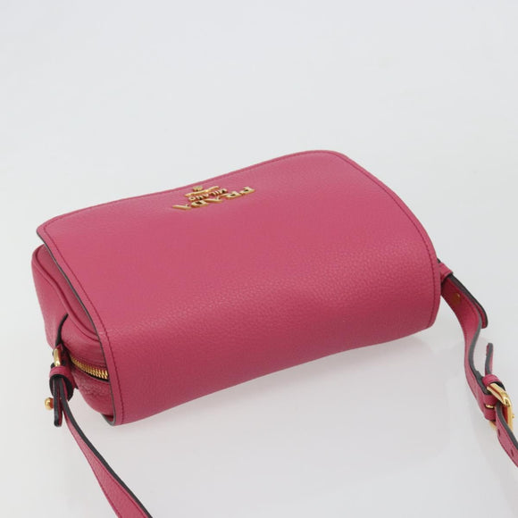 PRADA Shoulder Bag Safiano leather Pink Gold 1BD163 Auth am11957M