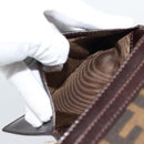 FENDI Zucca Canvas Bifold Wallet Black Brown Auth am11958V-16