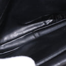 BALLY Double Flap Chain Shoulder Bag Leather Black Gold Auth am11961V-9
