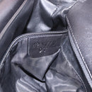 BALLY Double Flap Chain Shoulder Bag Leather Black Gold Auth am11961V-11