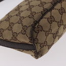GUCCI GG Canvas Accessories Sherry Line Bag Beige Silver 141809 Auth am11962A-11