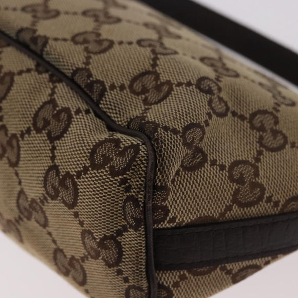 GUCCI GG Canvas Accessories Sherry Line Bag Beige Silver 141809 Auth am11962A