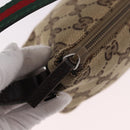 GUCCI GG Canvas Accessories Sherry Line Bag Beige Silver 141809 Auth am11962A-16