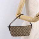 GUCCI GG Canvas Accessories Sherry Line Bag Beige Silver 141809 Auth am11962A-22