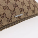 GUCCI GG Canvas Accessories Sherry Line Bag Beige Silver 141809 Auth am11962A-7