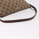 GUCCI GG Canvas Accessories Sherry Line Bag Beige Silver 141809 Auth am11962A-8