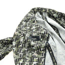 FENDI Tailored Jacket Zucca Canvas polyester 44 Green Black Auth am11963V-12