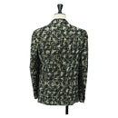 FENDI Tailored Jacket Zucca Canvas polyester 44 Green Black Auth am11963V-2