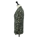 FENDI Tailored Jacket Zucca Canvas polyester 44 Green Black Auth am11963V-3