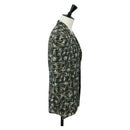 FENDI Tailored Jacket Zucca Canvas polyester 44 Green Black Auth am11963V-4