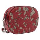 GUCCI GG Supreme Chain Shoulder Bag PVC Red Silver 409535 Auth am11964V-1