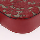 GUCCI GG Supreme Chain Shoulder Bag PVC Red Silver 409535 Auth am11964V-10