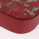 GUCCI GG Supreme Chain Shoulder Bag PVC Red Silver 409535 Auth am11964V-11