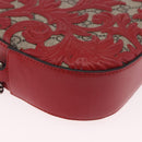GUCCI GG Supreme Chain Shoulder Bag PVC Red Silver 409535 Auth am11964V-12