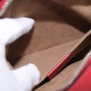 GUCCI GG Supreme Chain Shoulder Bag PVC Red Silver 409535 Auth am11964V-19