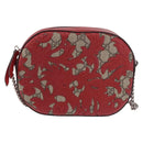 GUCCI GG Supreme Chain Shoulder Bag PVC Red Silver 409535 Auth am11964V-2
