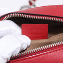 GUCCI GG Supreme Chain Shoulder Bag PVC Red Silver 409535 Auth am11964V-20