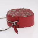 GUCCI GG Supreme Chain Shoulder Bag PVC Red Silver 409535 Auth am11964V-5
