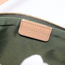 Christian Dior Trotter Canvas Saddle Pouch Khaki Gold Auth am11965V-16