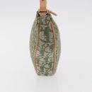 Christian Dior Trotter Canvas Saddle Pouch Khaki Gold Auth am11965V-4