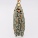 Christian Dior Trotter Canvas Saddle Pouch Khaki Gold Auth am11965V-5