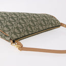 Christian Dior Trotter Canvas Saddle Pouch Khaki Gold Auth am11965V-6