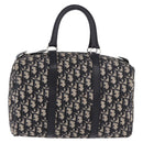 Christian Dior Trotter Canvas mini Boston Bag Navy Silver Auth am11966V-13
