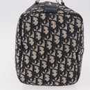 Christian Dior Trotter Canvas mini Boston Bag Navy Silver Auth am11966V-4