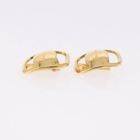Salvatore Ferragamo Vala Earring Metal Gold Auth am11968V