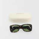 SAINT LAURENT Sunglasses Plastic Brown Gold Auth am11969A-12