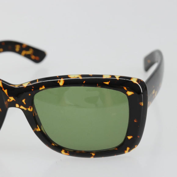 SAINT LAURENT Sunglasses Plastic Brown Gold Auth am11969A