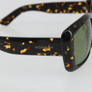 SAINT LAURENT Sunglasses Plastic Brown Gold Auth am11969A-7