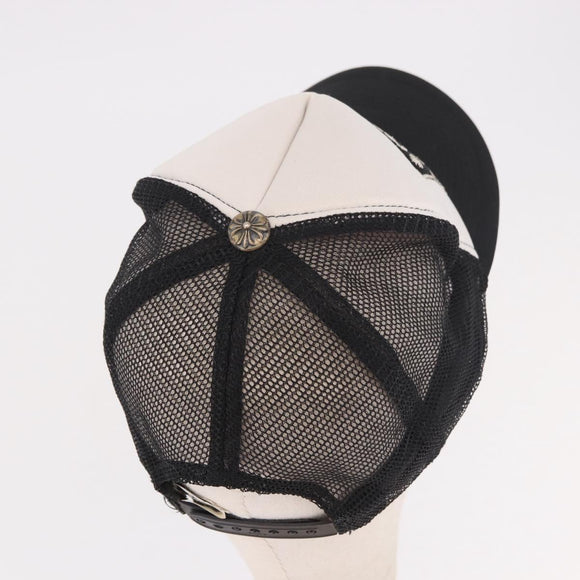 Chrome Hearts Tracker Cap Cotton Black White Gold Auth am11970V