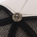 Chrome Hearts Tracker Cap Cotton Black White Gold Auth am11970V-10