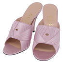 GUCCI GG Marmont Sandals Satin 35 Pink Gold Auth am11971M-1