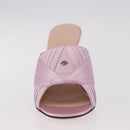 GUCCI GG Marmont Sandals Satin 35 Pink Gold Auth am11971M-12