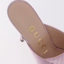 GUCCI GG Marmont Sandals Satin 35 Pink Gold Auth am11971M-15