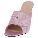GUCCI GG Marmont Sandals Satin 35 Pink Gold Auth am11971M-18