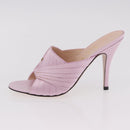 GUCCI GG Marmont Sandals Satin 35 Pink Gold Auth am11971M-21