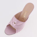 GUCCI GG Marmont Sandals Satin 35 Pink Gold Auth am11971M-22