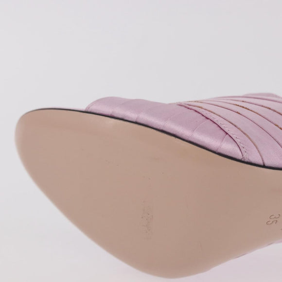 GUCCI GG Marmont Sandals Satin 35 Pink Gold Auth am11971M