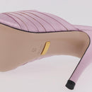 GUCCI GG Marmont Sandals Satin 35 Pink Gold Auth am11971M-25