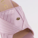 GUCCI GG Marmont Sandals Satin 35 Pink Gold Auth am11971M-30