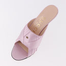 GUCCI GG Marmont Sandals Satin 35 Pink Gold Auth am11971M-6