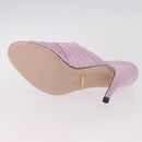 GUCCI GG Marmont Sandals Satin 35 Pink Gold Auth am11971M-7