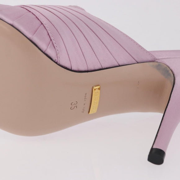 GUCCI GG Marmont Sandals Satin 35 Pink Gold Auth am11971M