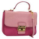 Miu Miu Hand Bag Leather 2way Pink Gold RN0726 Auth am11972V-1