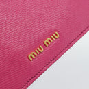 Miu Miu Hand Bag Leather 2way Pink Gold RN0726 Auth am11972V-16