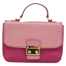 Miu Miu Hand Bag Leather 2way Pink Gold RN0726 Auth am11972V-2