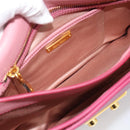 Miu Miu Hand Bag Leather 2way Pink Gold RN0726 Auth am11972V-22